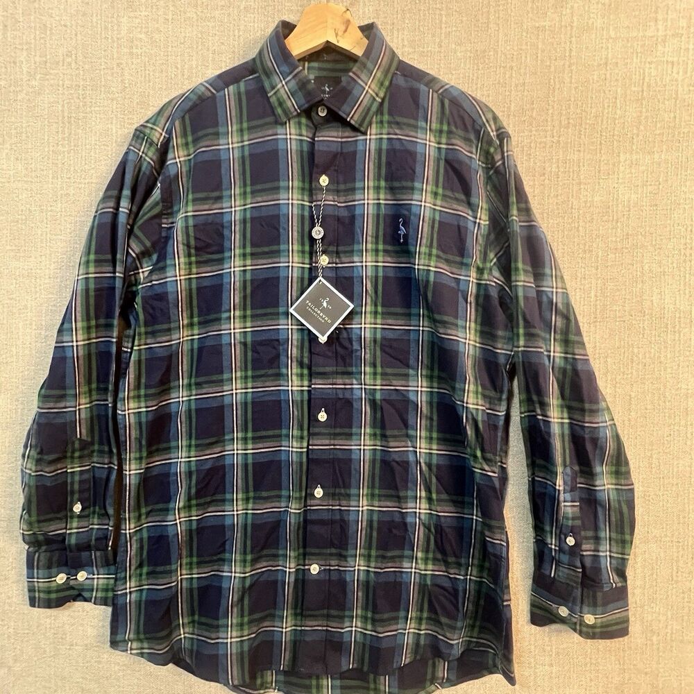 NWT Tailorbyrd Collection Mens Plaid Button Down Long Sleeve Shirt Size M